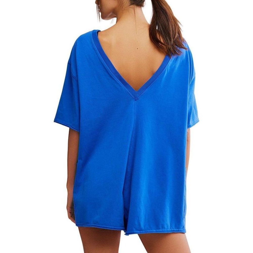 FP Movement Hot Shot‎ Crew Neck  V Back Tee Romper Electric Shock NWT Size XS - Picture 5 of 6